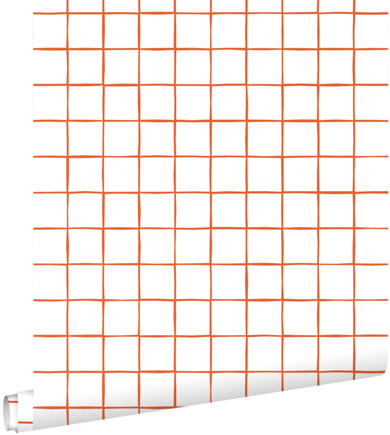 TAPETE Karomuster 50 x 900 cm - Orange, Papier (50/900cm) - ESTAhome