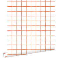 TAPETE Karomuster 50 x 900 cm - Orange, Papier (50/900cm) - ESTAhome