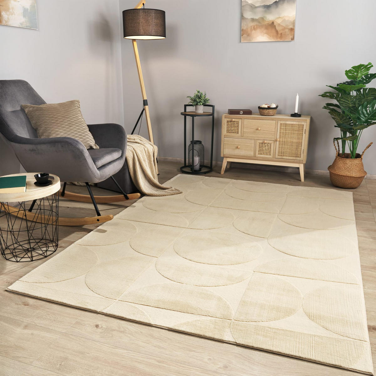 FLACHWEBETEPPICH Boho Beige 80 x 150 cm - Beige, Kunststoff (80/150cm) - TT Home