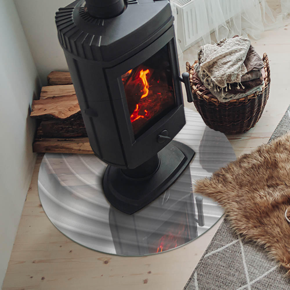 Thumbnail - ArtPrintCave Glasplatte, Weiß, Glas, Rund, 70x70x0.4 cm, Kleinmöbel, Kamine & Zubehör, Kaminöfen