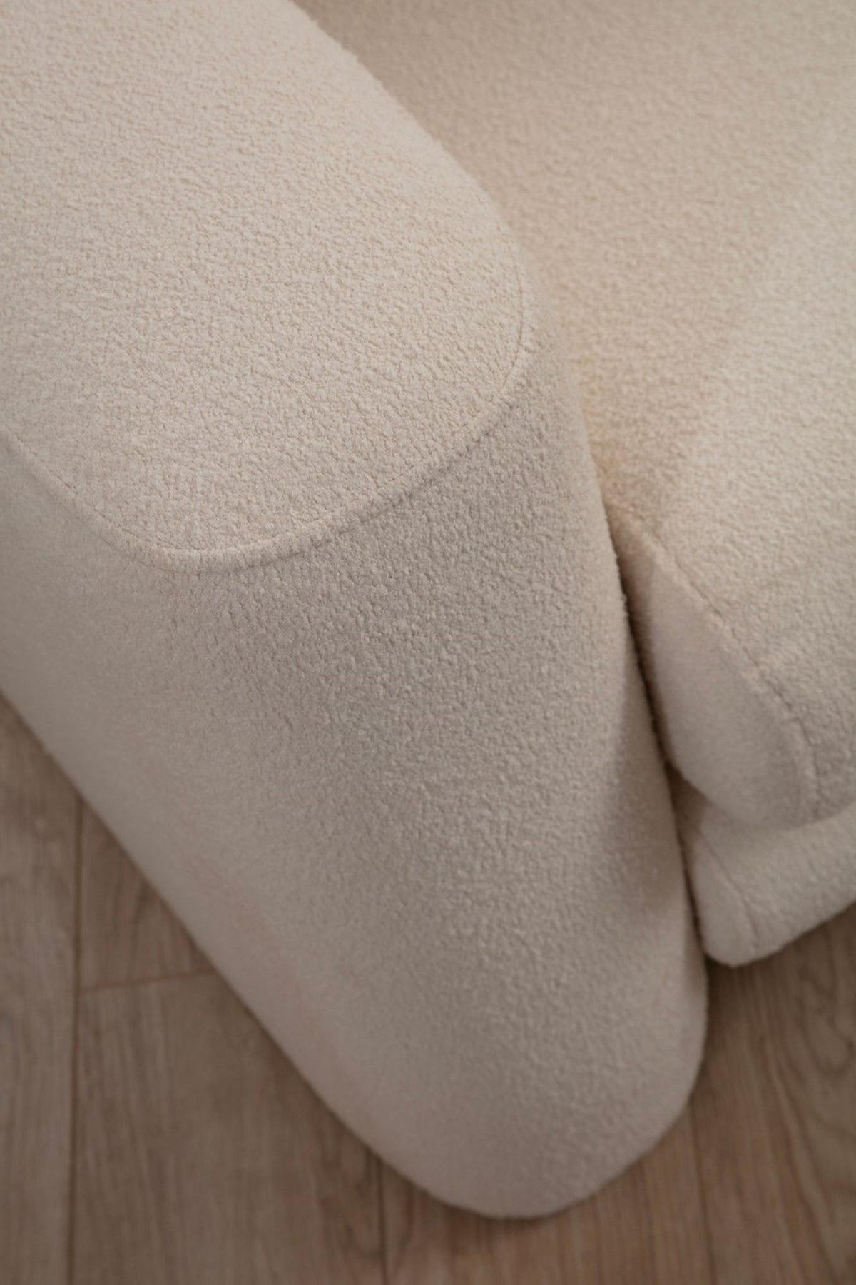 ECKSOFA mit losen Rückenkissen - Creme/Schwarz, Holz/Kunststoff (165/290cm) - myHomelando