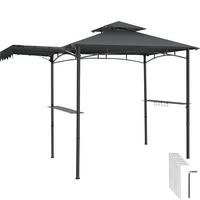 GRILLPAVILLON Maracaibo, 316 x 150 x 250 cm, anthrazit - Anthrazit, Kunststoff (150/250/316cm) - tectake