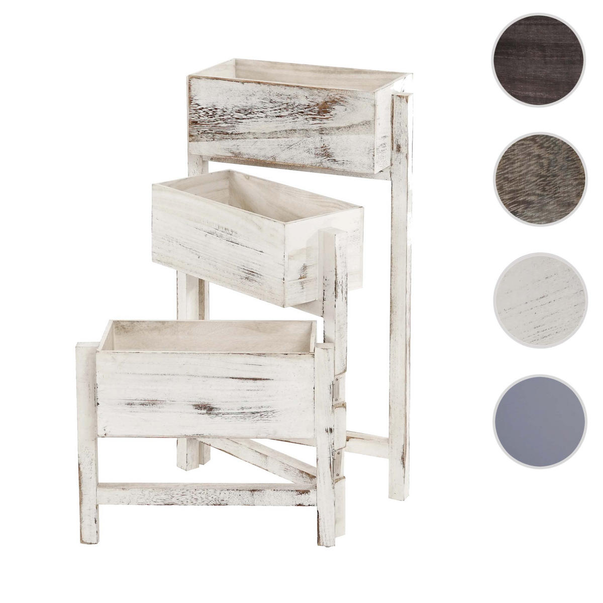PFLANZREGAL STANDREGAL Weiß - Weiß, Holz (108/65/15cm) - MCW