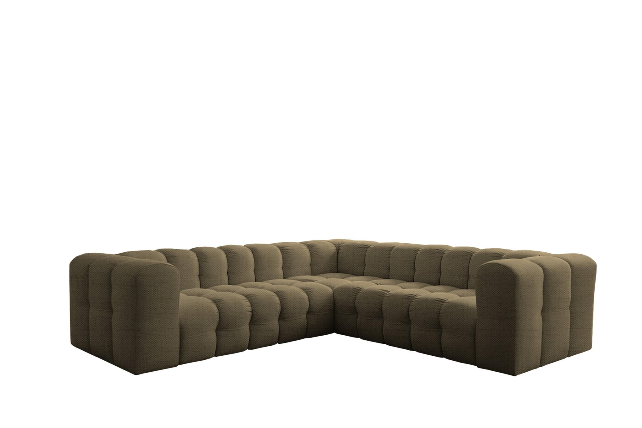 ECKSOFA Solvie Xs In Moly - Grün, Holzwerkstoff/Textil (270/270cm) - Fun Möbel