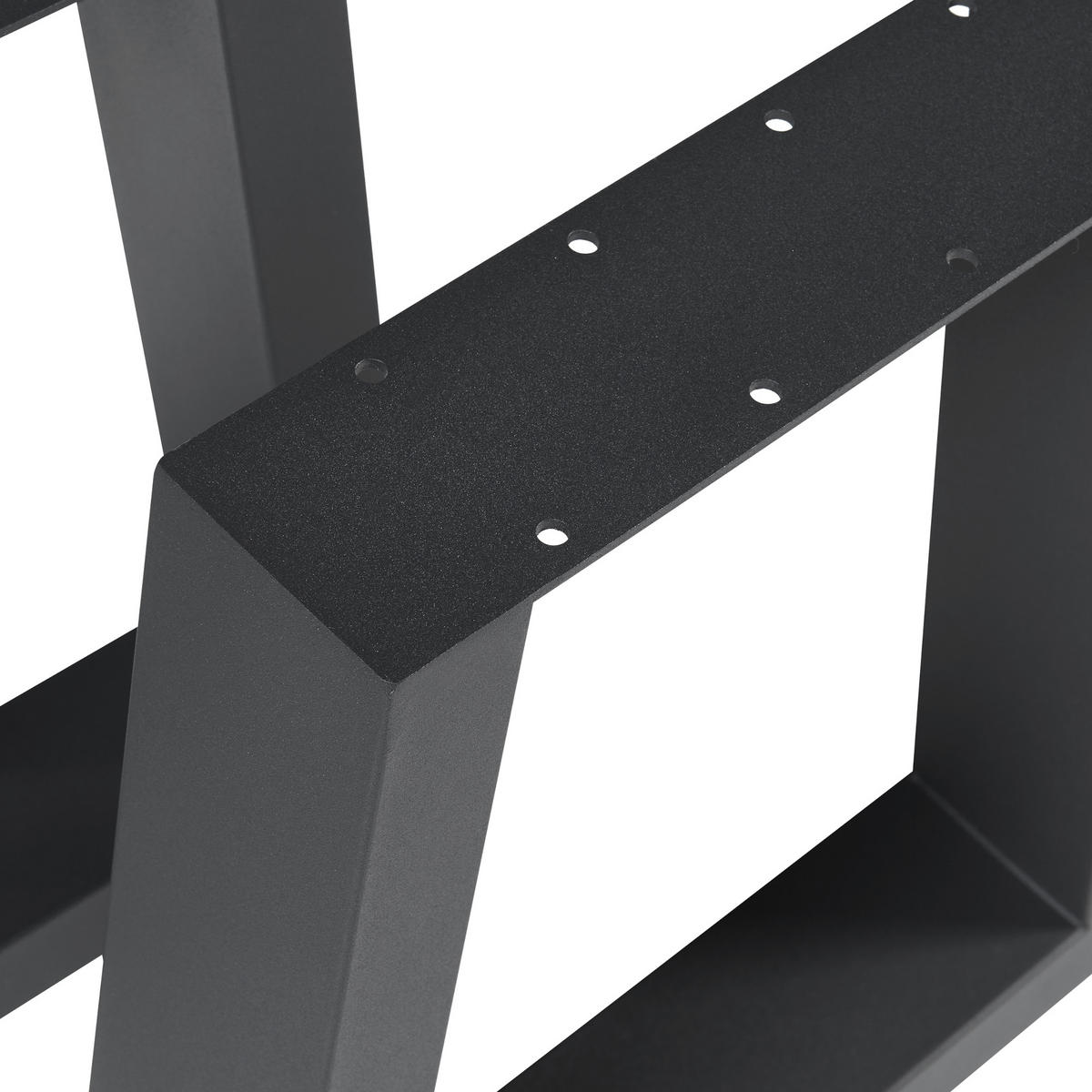 TISCHGESTELL-SET 2 TLG. Marstal - Schwarz, Metall (40/42/8cm) - [en.casa]