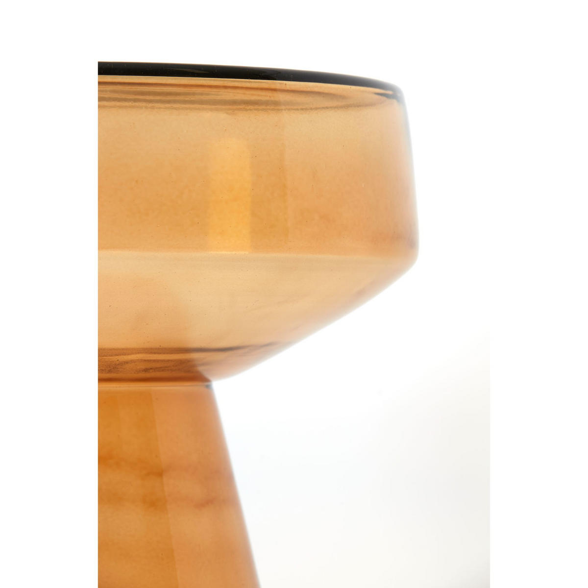 BEISTELLTISCH Dakwa Gelb Ø37/44 cm - Gelb, Glas (37/37/44cm) - Light & Living