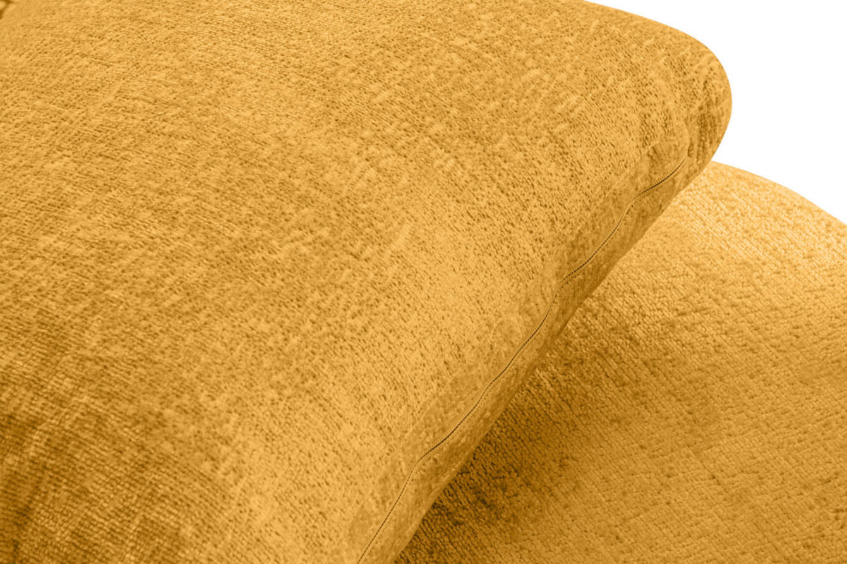 DREHSESSEL RAGGI 360° Drehfunktion mit inklusive dekorativem Kissen, Senfgelb - Hellgelb, Textil (92/75/94cm) - KONSIMO®