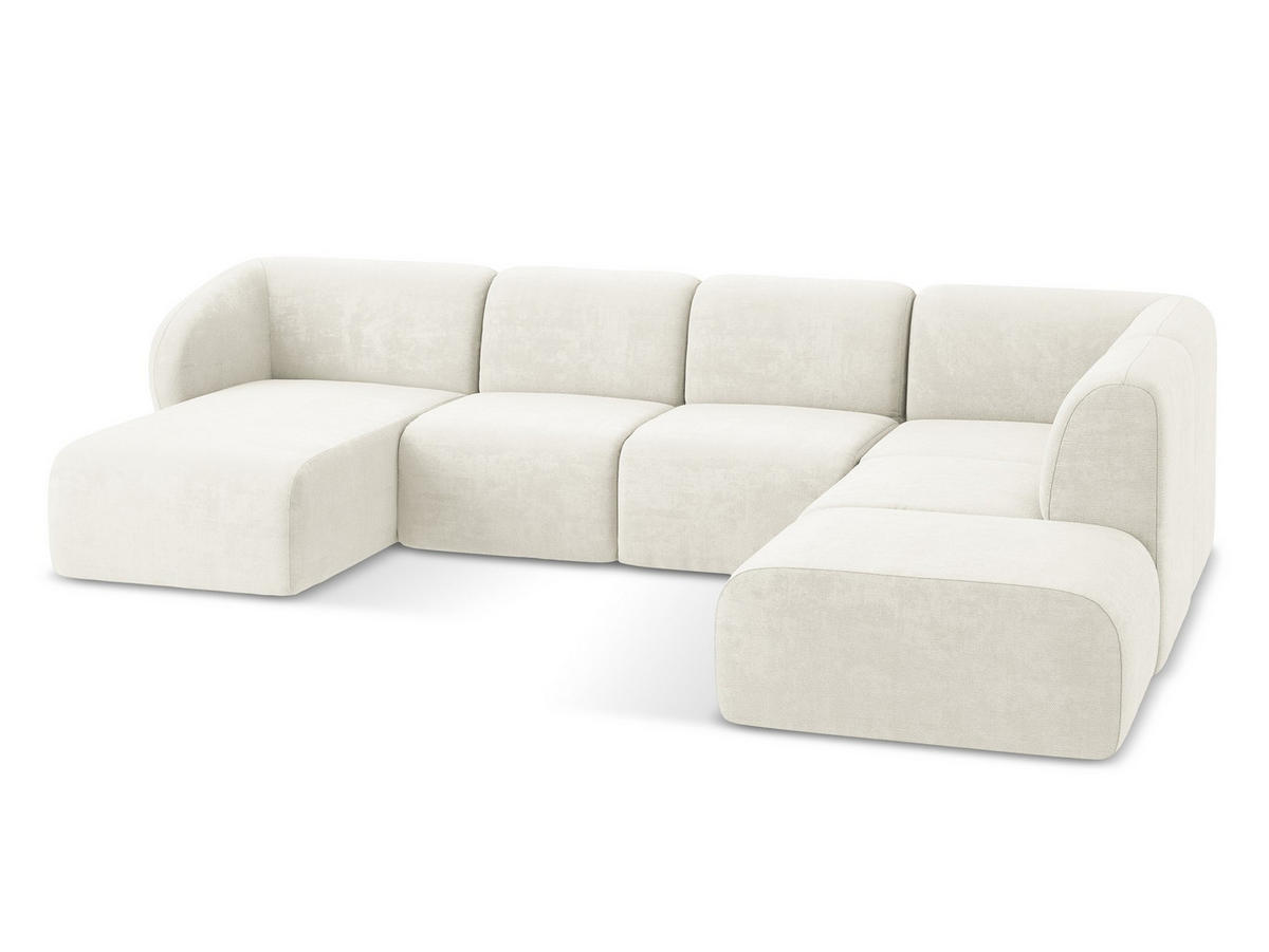 3-SITZER SOFA Bouclé Stoff Grün - Schwarz/Olivgrün, Holzwerkstoff/Kunststoff (244/75/94cm) - Makamii