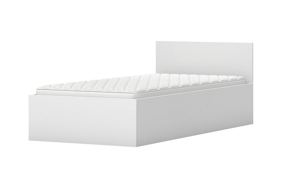 JUGENDBETT JUMI 90/200 in Weiß/Eiche Artisan - Weiß/Eiche Artisan, Holzwerkstoff (90/200cm) - Deine Möbel 24