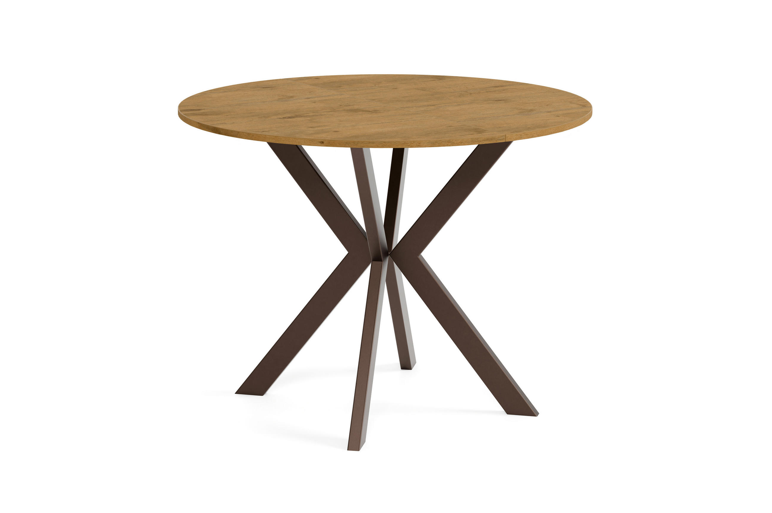 Meblini Esstisch Alteiche, Braun 100x76x100 cm