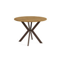 ESSTISCH EVO - Alteiche/Braun, Holzwerkstoff/Metall (90/90/76cm) - Meblini