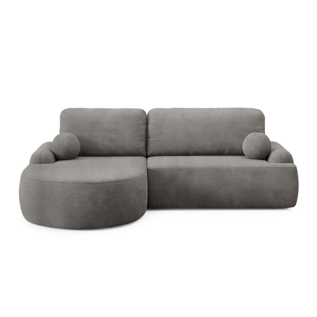 ECKSOFA CLEO II mit Schlaffunktion Version Linke Poso 115 - Taupe, Kunststoff (264/172cm) - Lookway
