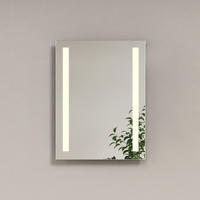 BADSPIEGEL mit Beleuchtung Kippschalter Rechteckig 60/45 cm - Weiß, Glas (45/3.5/60cm) - EMKE