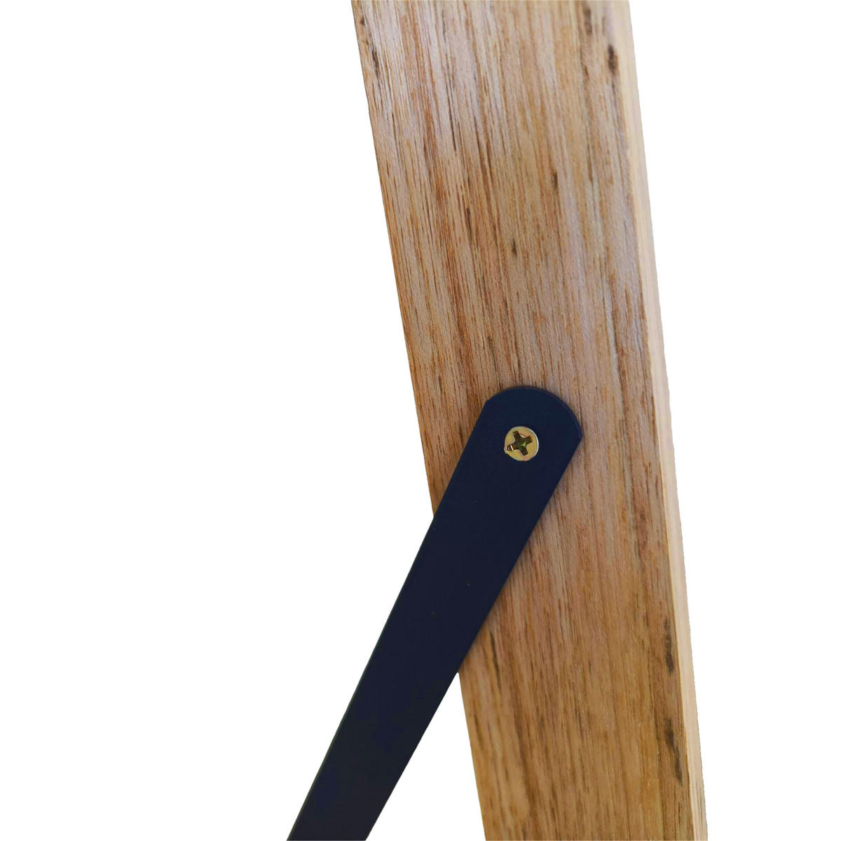 LEITERREGAL Natur Walnussholz geölt 4 Ablagen 180 cm - Hellbraun, Holz (44/180/35cm) - Relaxdays