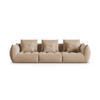 SOFA modular Bloom aus Samt sandfarben 4 Sitzplätze - Sandfarben, Textil (332/95/106cm) - Micadoni