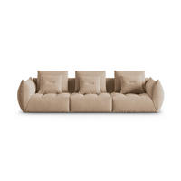SOFA modular Bloom aus Samt sandfarben 4 Sitzplätze - Sandfarben, Textil (332/95/106cm) - Micadoni