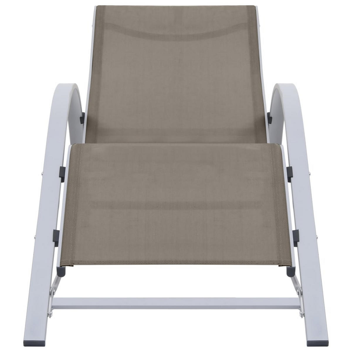 SONNENLIEGE Textilene und Aluminium Taupe - Taupe, Textil (60/66/167cm) - furnicato