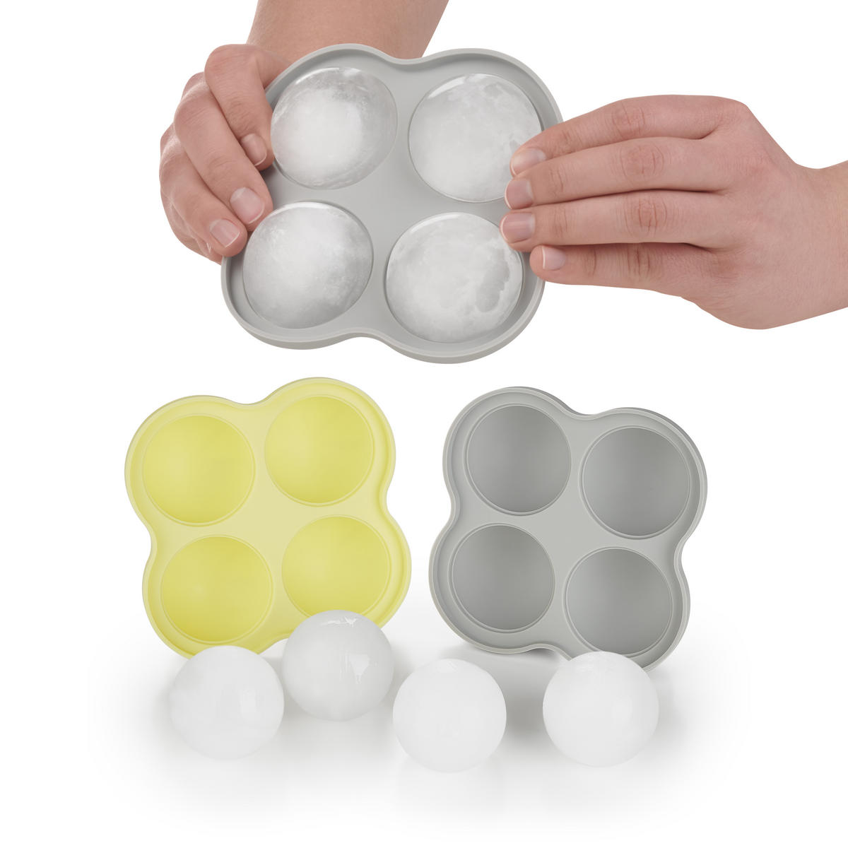 FORMA NA ĽAD Silikónová, bez BPA, 2x4, Žltá - žltá, plast (13/5/13cm) - Blumtal