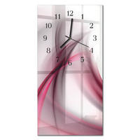 WANDUHR 30x60 cm - Brücke - Lila, Glas (30/60/0.4cm) - TULUP