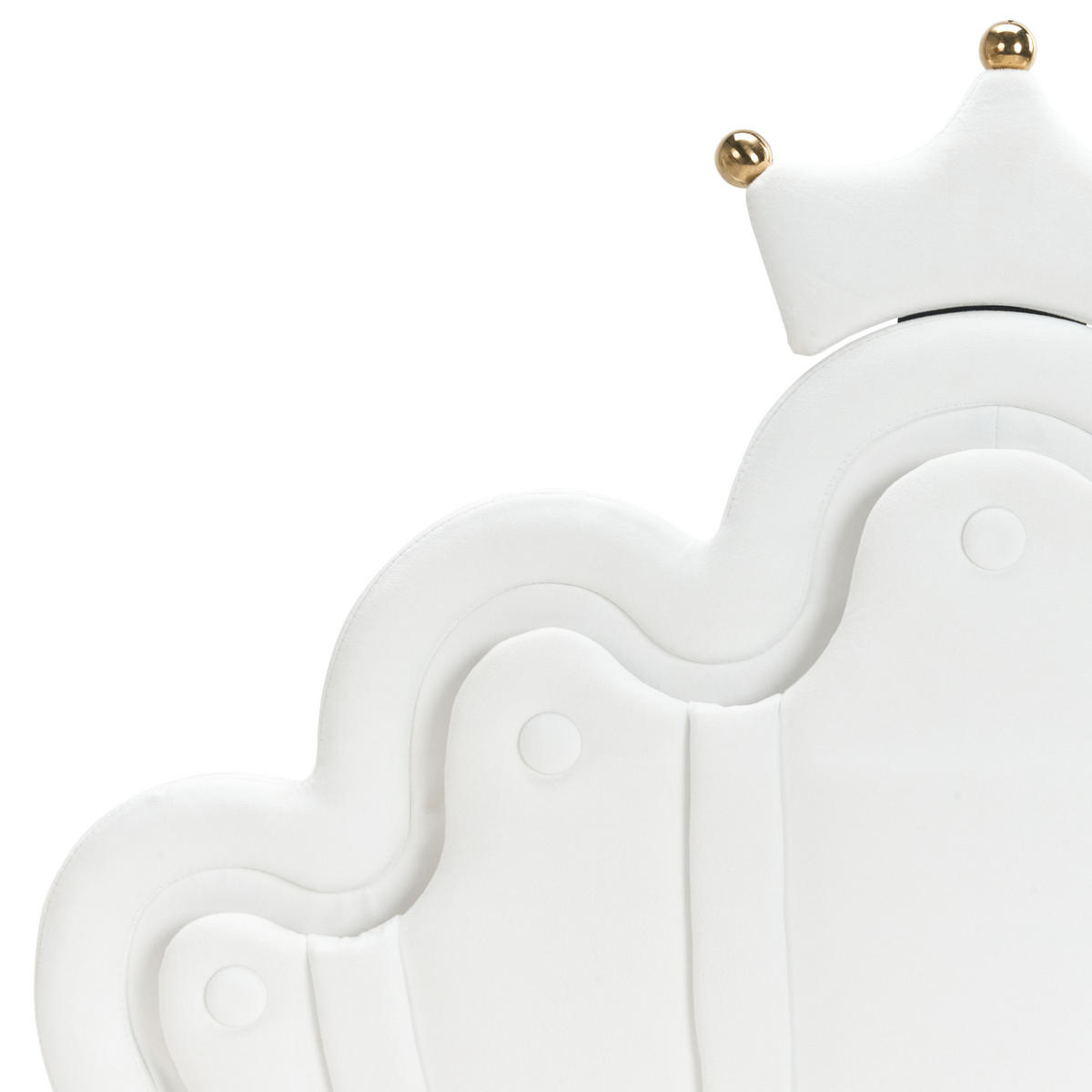 KINDERBETT 90x200 cm Weiß Rubian - Weiß, Textil (90/200cm) - Beliani