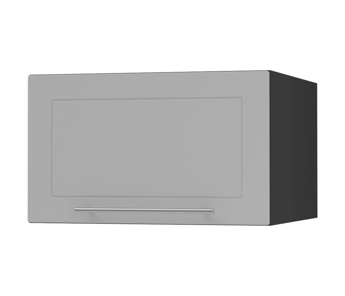 KLAPPHÄNGESCHRANK Kvantum W6B/50 Dust Grey Matt / Schwarz Matt 50 / 59 / 36cm - Schwarz/Grau, Holz/Holzwerkstoff (50/36/59cm) - Feldmann-Wohnen