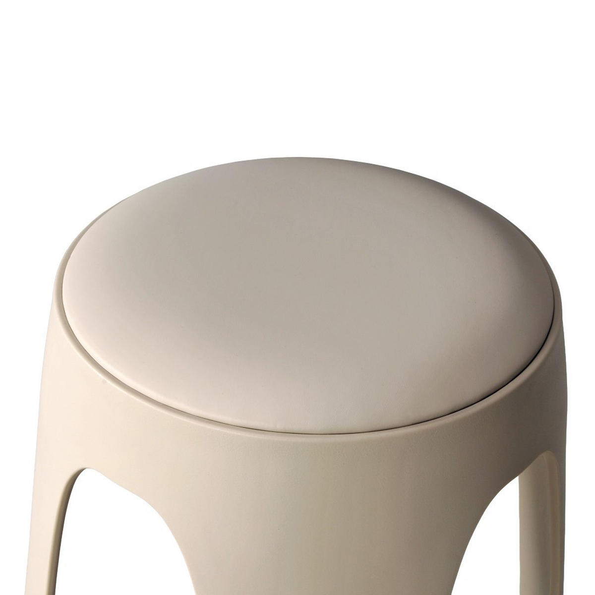 HOCKER 2er-Set TOM Beige - Beige, Kunststoff (43/46.5/43cm) - Weber Industries