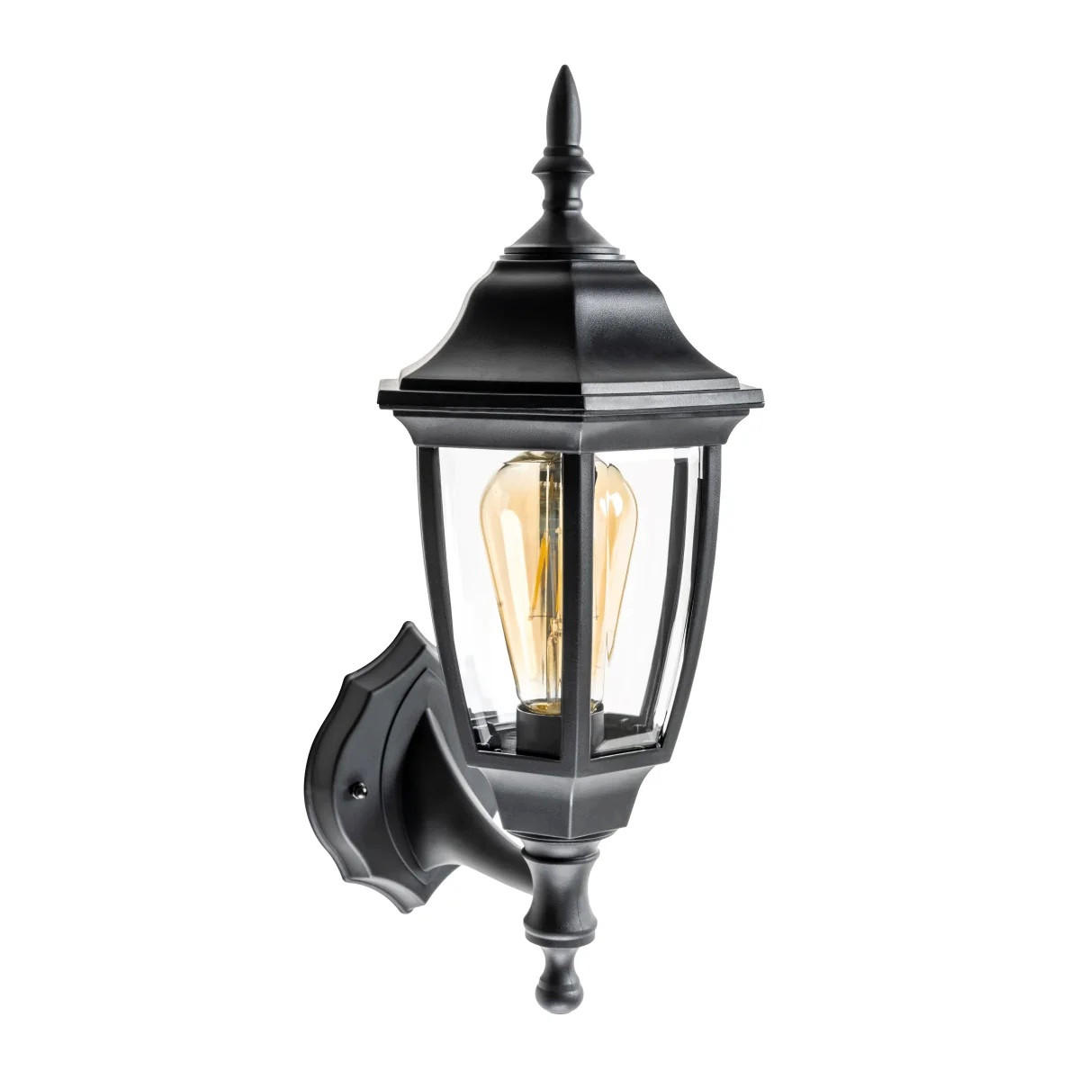 AUSSENWANDLEUCHTEE Schwarz Vintage IP44 E27 - Schwarz, Kunststoff (17.5/39.5/21cm) - CGC Europe