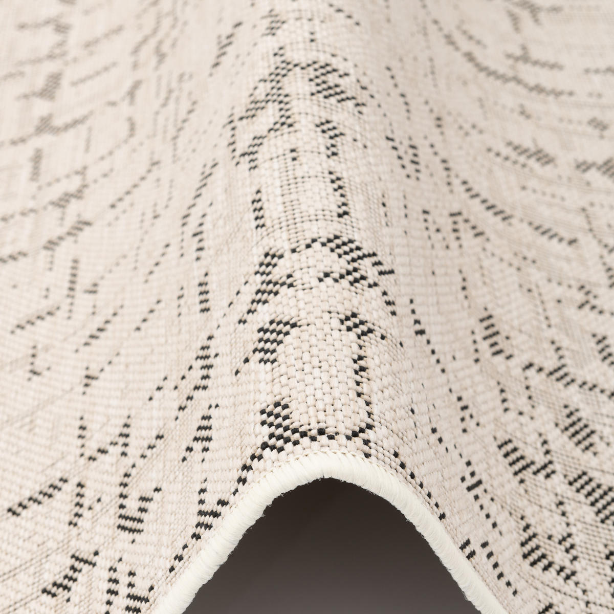 IN & OUTDOOR LÄUFER FLACHGEWEBE OSLO TREND - Creme, Textil (100/100cm) - Snapstyle