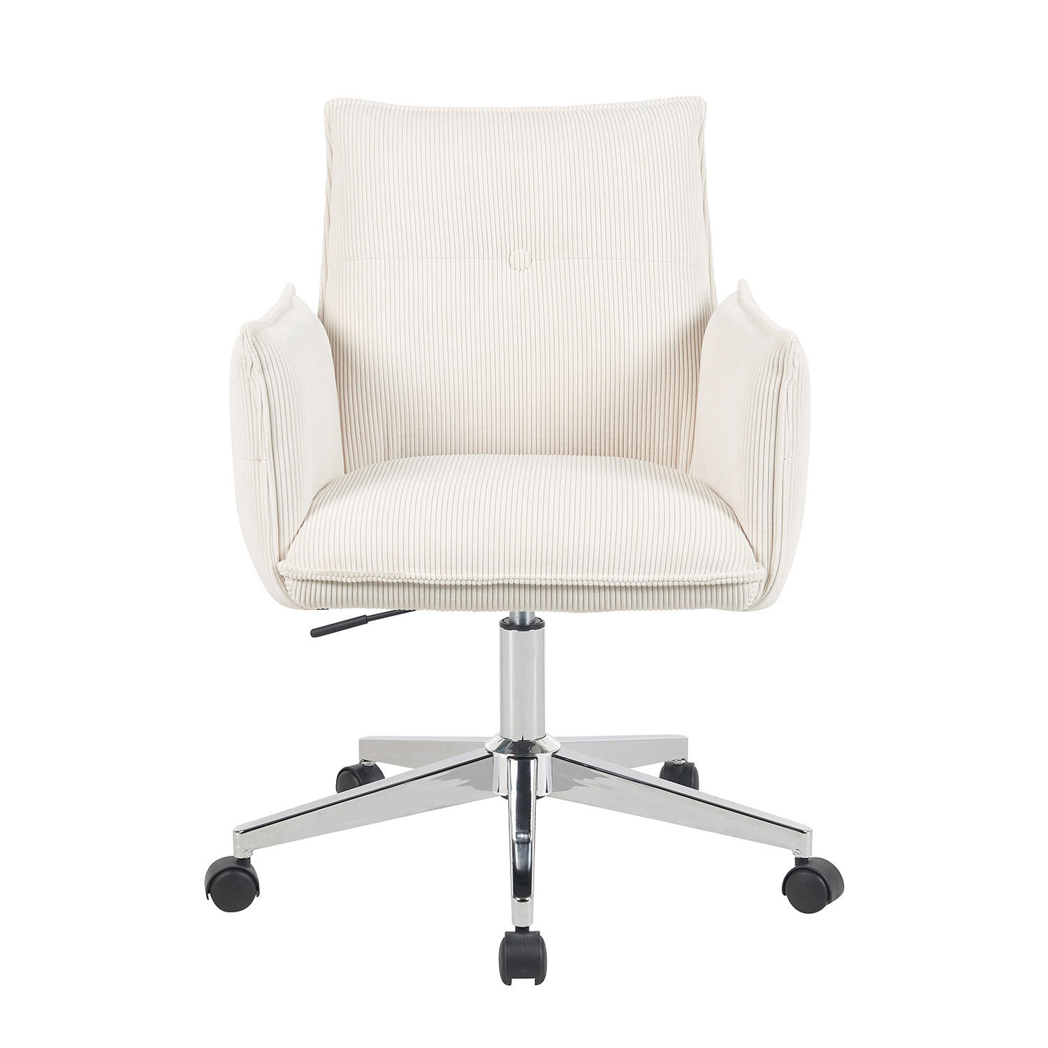 BÜROSTUHL Mika-Cleo - Chromfarben/Creme, Textil/Metall (60/85/63cm) - DUBI Möbel