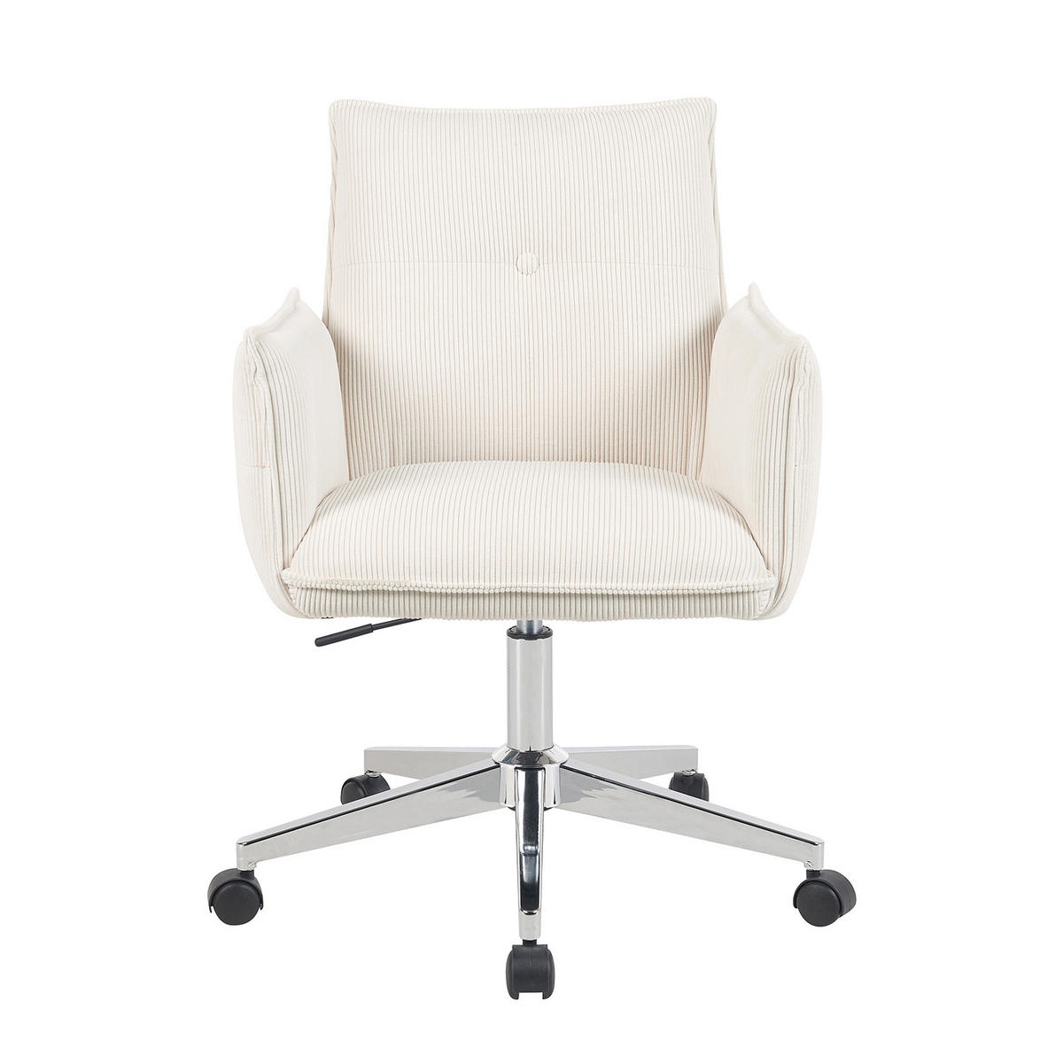 BÜROSTUHL Mika-Cleo - Chromfarben/Creme, Textil/Metall (60/85/63cm) - DUBI Möbel