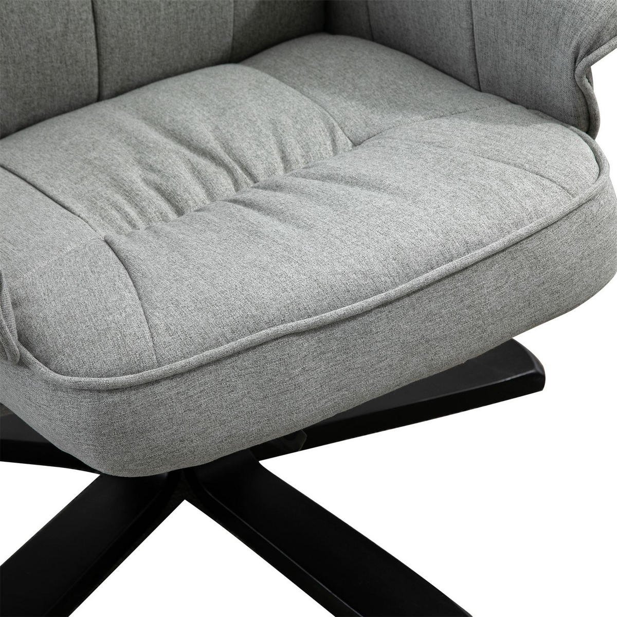 RELAXSESSEL CHARLY - Schwarz/Grau, Textil (76/87/61cm) - IDIMEX