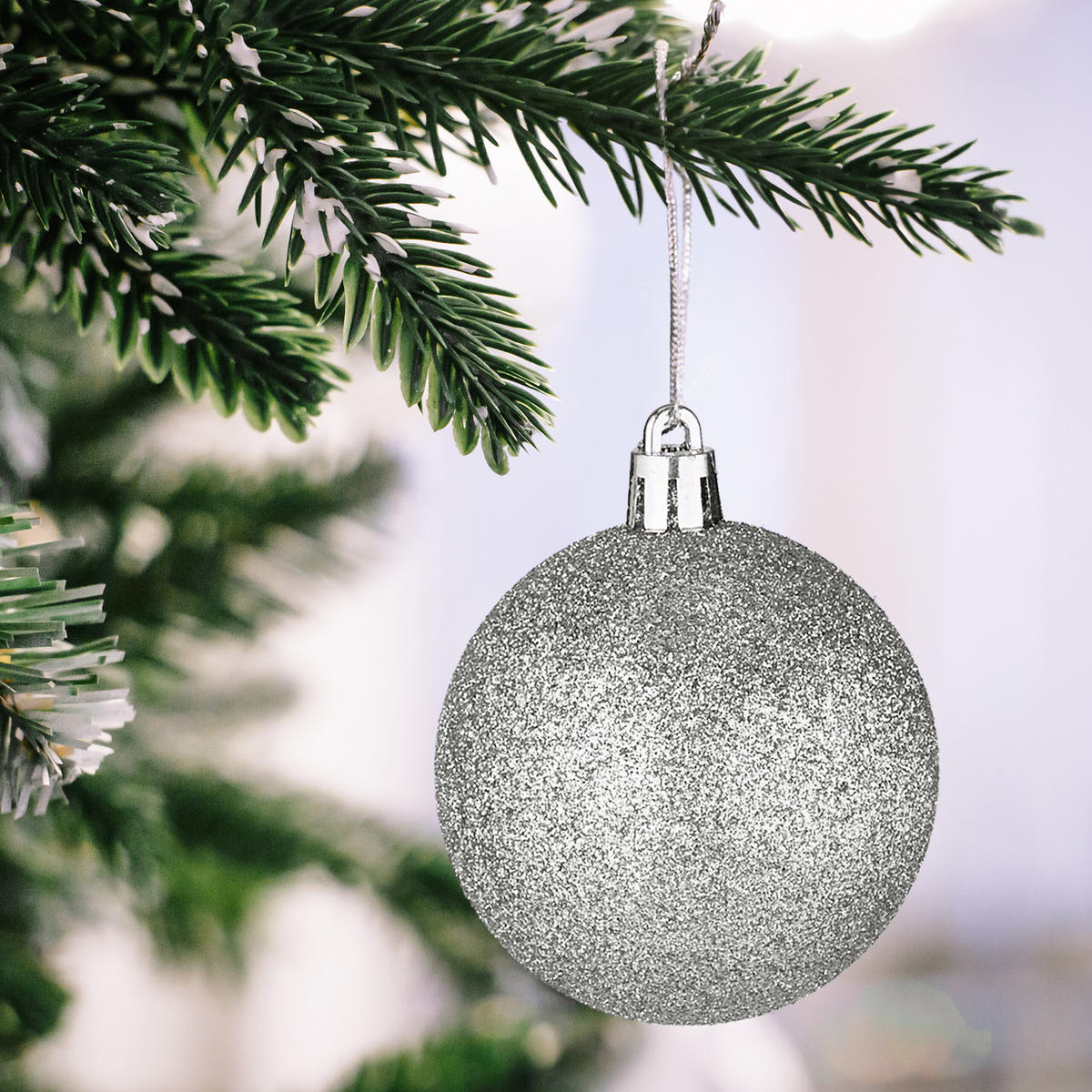 101-tlg.WEIHNACHTSKUGELN-SET - Silberfarben, Kunststoff (20/19/2.5cm) - Relaxdays
