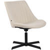 DREHSTUHL Stoff creme - Creme/Schwarz, Textil/Metall (63/79/71cm) - CLP