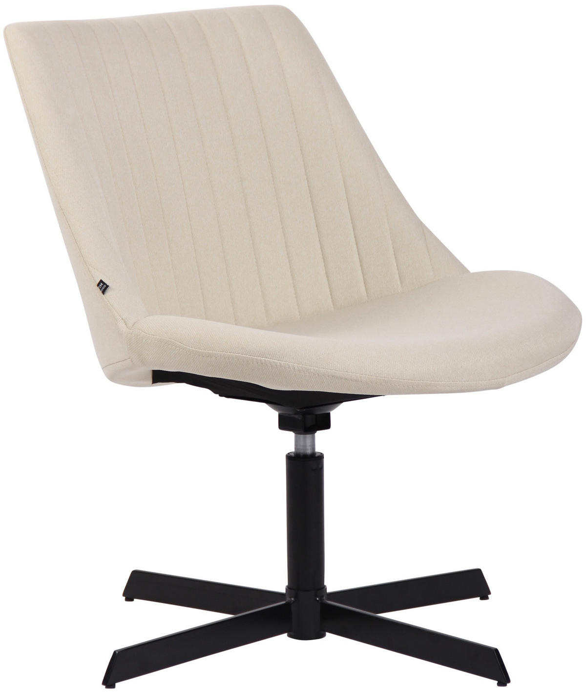 DREHSTUHL Stoff creme - Creme/Schwarz, Textil/Metall (63/79/71cm) - CLP
