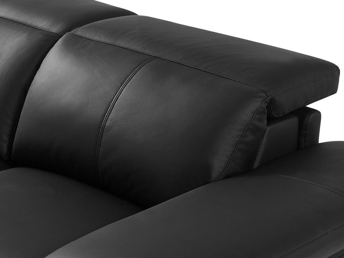RELAXSOFA - 6 Personen - leder - schwarz Puno - Schwarz, Leder (299/76/239cm) - Vente-Unique