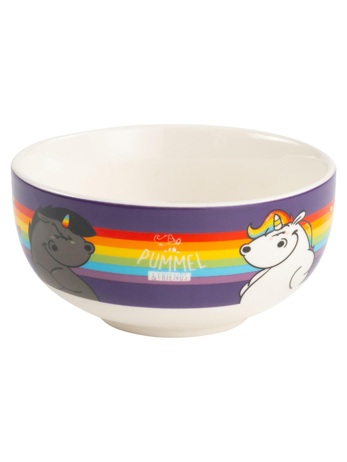 MÜSLISCHALE Pummel und Friends Regenbogen Mehrfarbig 400 ml - Multicolor, Keramik (13.5cm) - United Labels