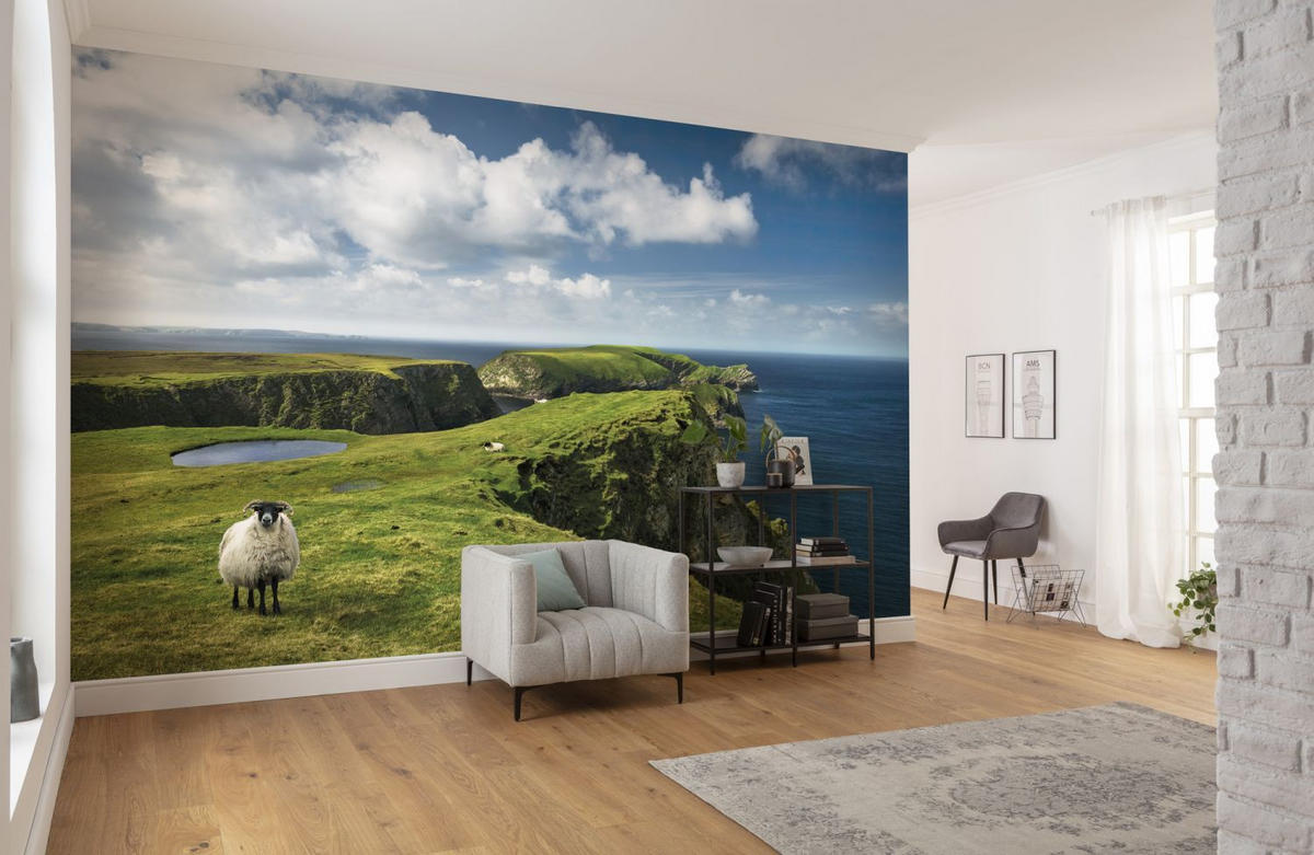FOTOTAPETE Irland Landschaft 450 x 280 cm - Grün, Papier (450/280cm) - Sanders & Sanders