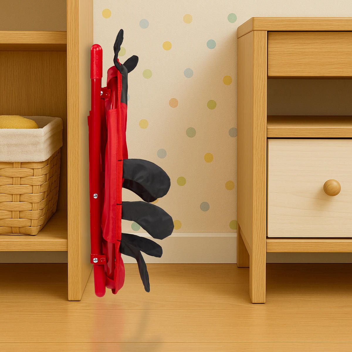 MOONCHAIR - Rot, Kunststoff/Textil (50/47/48cm) - Relaxdays