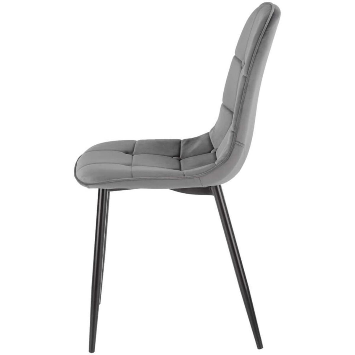 STUHL VELVO K417 - Schwarz/Grau, Holzwerkstoff/Metall (45/87/56cm) - Meblini