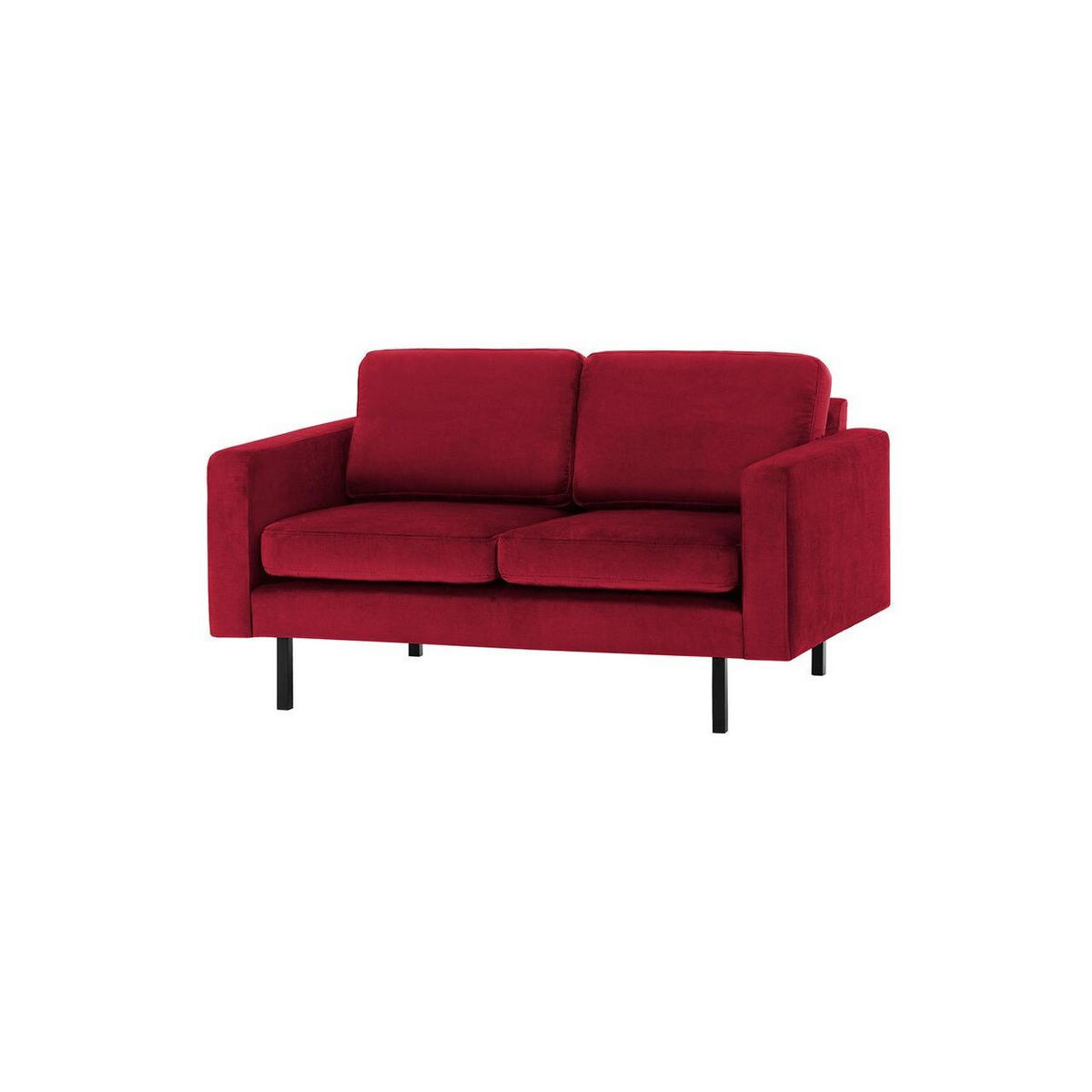 ZWEISITZER-SOFA Lioni-Kronos 2 - Rot, Holz/Textil (143/84/94cm)