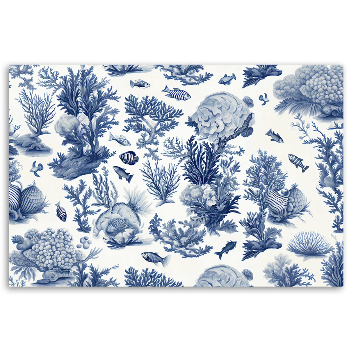 KUNSTDRUCK Blau 90/60 cm - Blau, Textil (90/60cm) - KUNSTLOFT