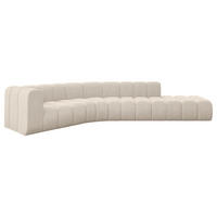 ECKSOFA modulares Sofa Tilmo-L1 - 399x194x70 cm Beige - Beige, Holzwerkstoff/Textil (399/194cm) - ALTDECOR