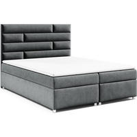 BOXBETT Trinity K-5 Bonellfederkern inkl. Topper - Graphitfarben, Holz/Holzwerkstoff (160/200cm) - Best For Home