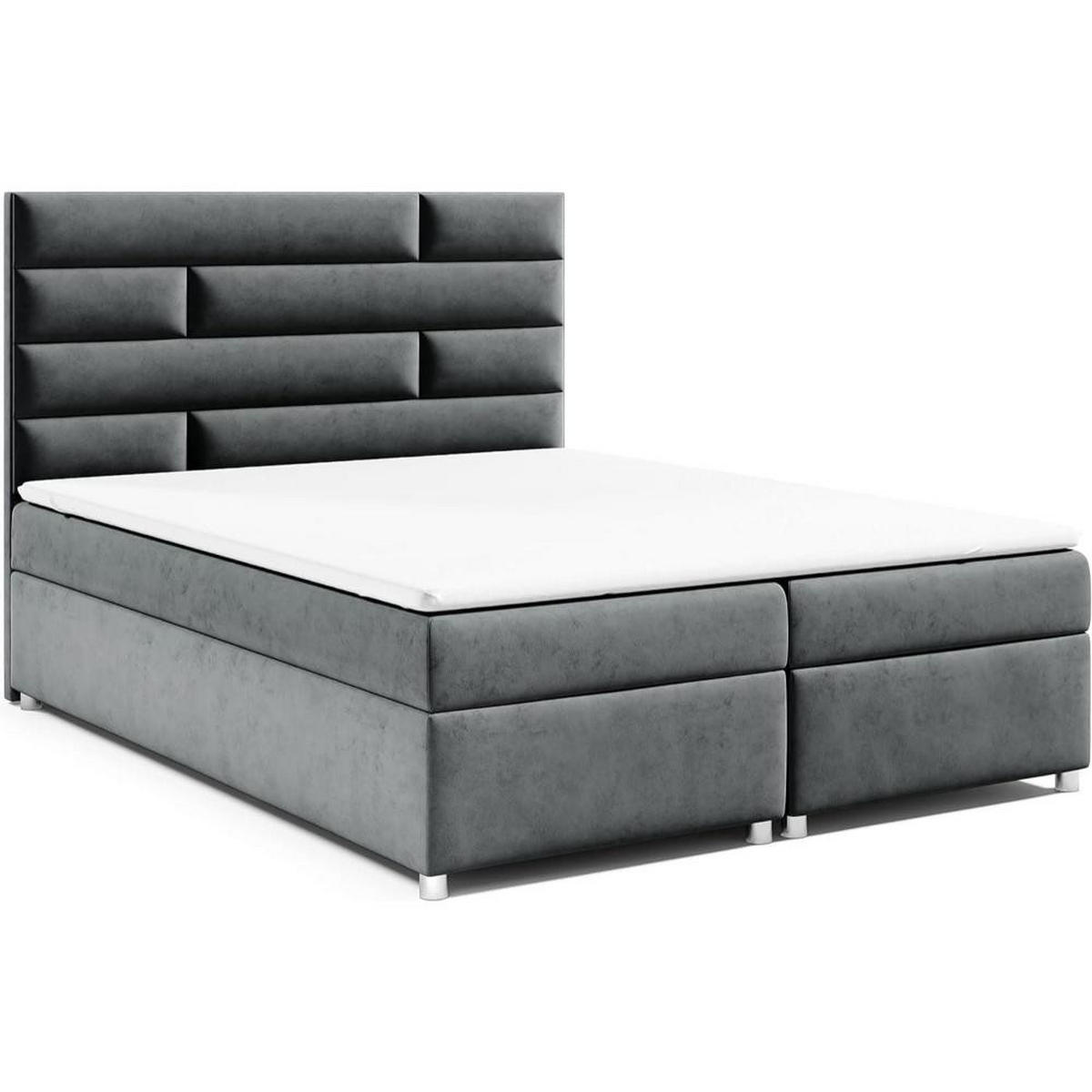 BOXBETT Trinity K-5 Bonellfederkern inkl. Topper - Graphitfarben, Holz/Holzwerkstoff (160/200cm) - Best For Home