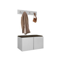 MOBILIER PENTRU HOL Orion VI - maro/alb, material plastic/compozit lemnos (84/42/46cm) - MIRJAN24