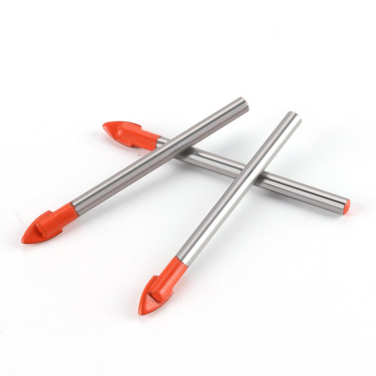 BOHRER - 10er-Pack, geeignet für Fliesen, Glas, Keramik und Marmor, mit 6 mm Hartmetallbohrern. - Orange, Metall (7.5/0.6/1cm) - DCA