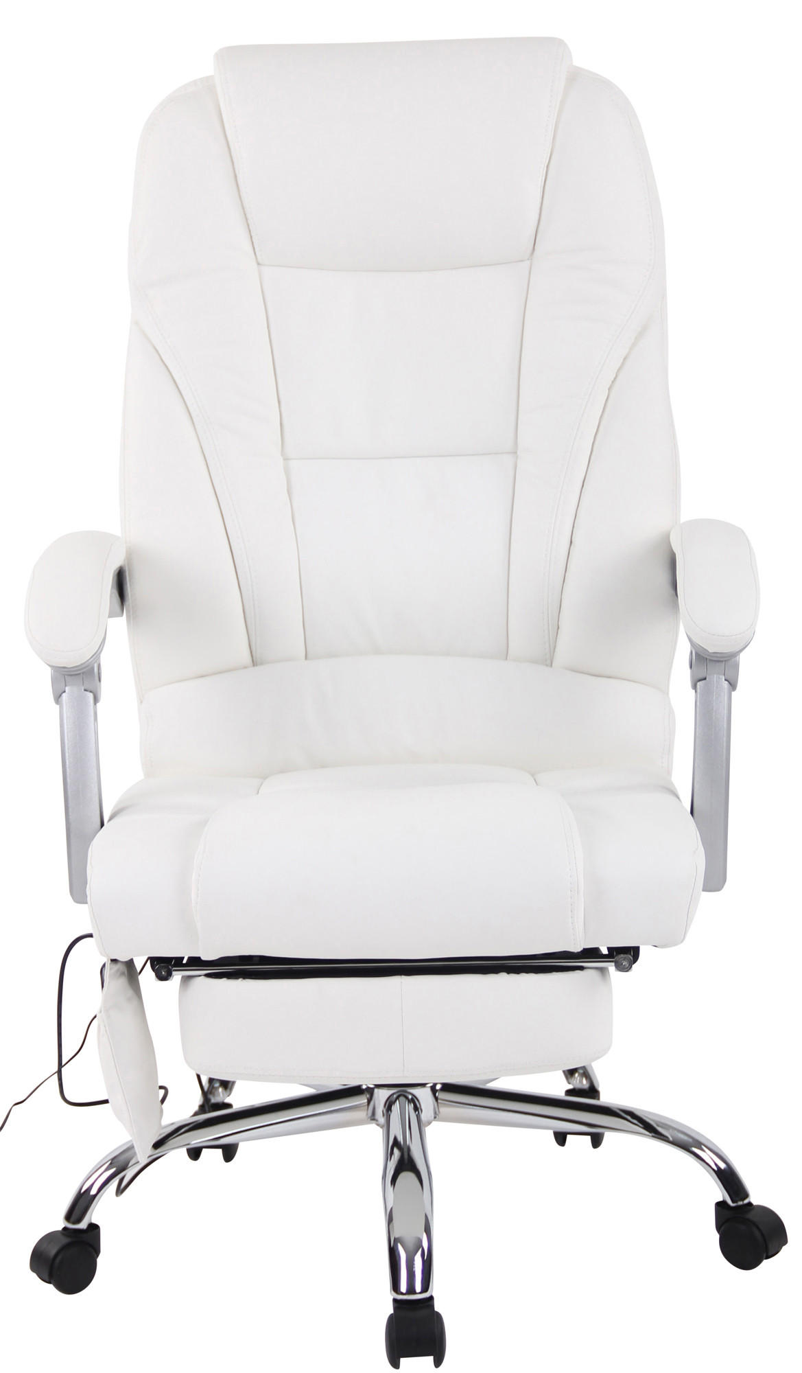 Thumbnail - CLP Chefsessel, Weiß, Leder, 69x118x64 cm, Arbeitszimmer, Bürostühle, Chefsessel