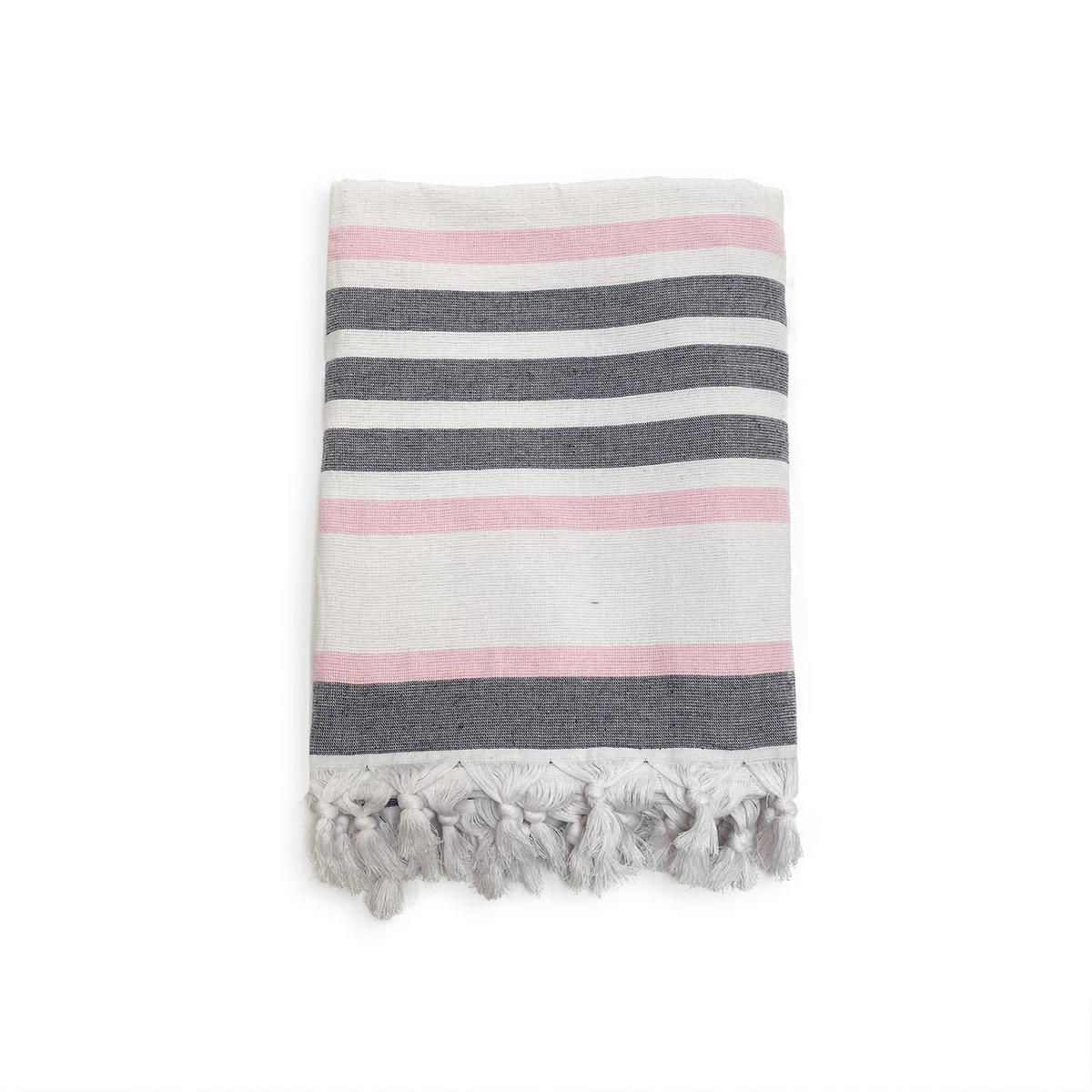 HAMAMTUCH mit Frotteefutter Latigo Candy 140x180 340g/m² - Pink, Textil (140/180cm) - LE COMPTOIR DE LA PLAGE