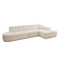 ECKSOFA Ottomane Rechts IREA-L2 - 327x165x80 cm Beige - Beige, Holzwerkstoff/Textil (327/165cm) - ALTDECOR