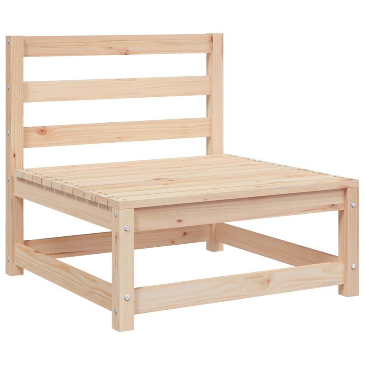 GARTEN-LOUNGE-SET 2-teilig Mit Kissen Kiefer Massivholz - Grau, Holz/Textil - vidaXL